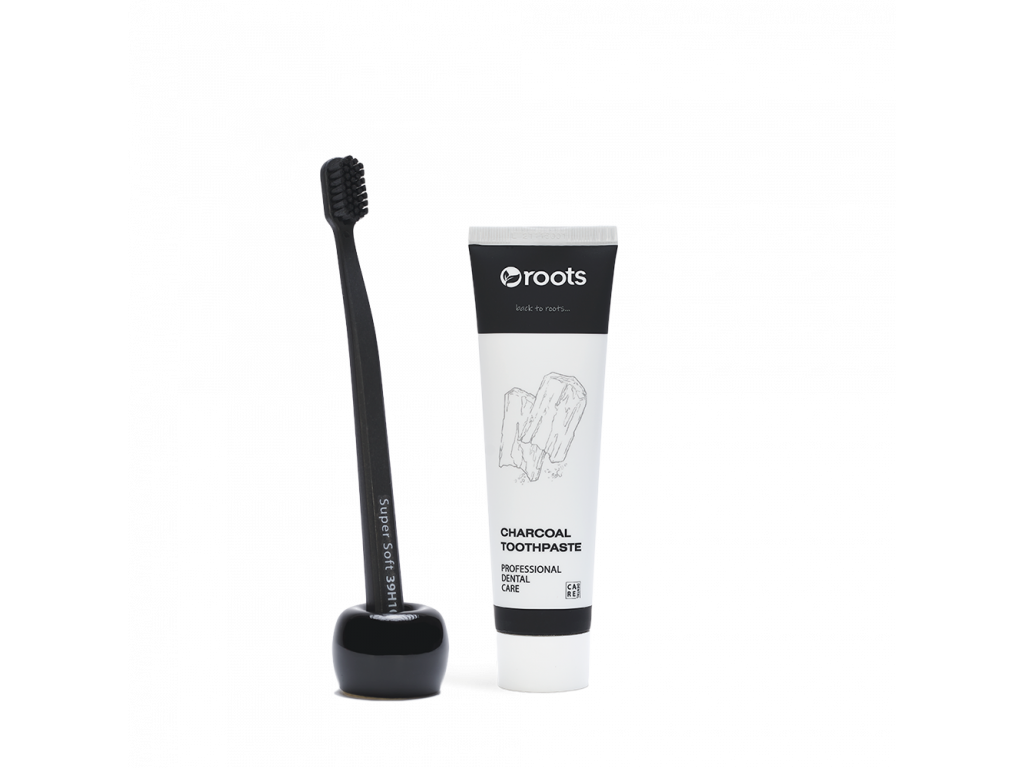 Toothpaste with active Charcoal set + toothbrush